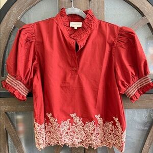 Entro Blouse with Cream Embroidery